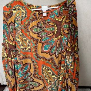 Chico’s boho paisley top